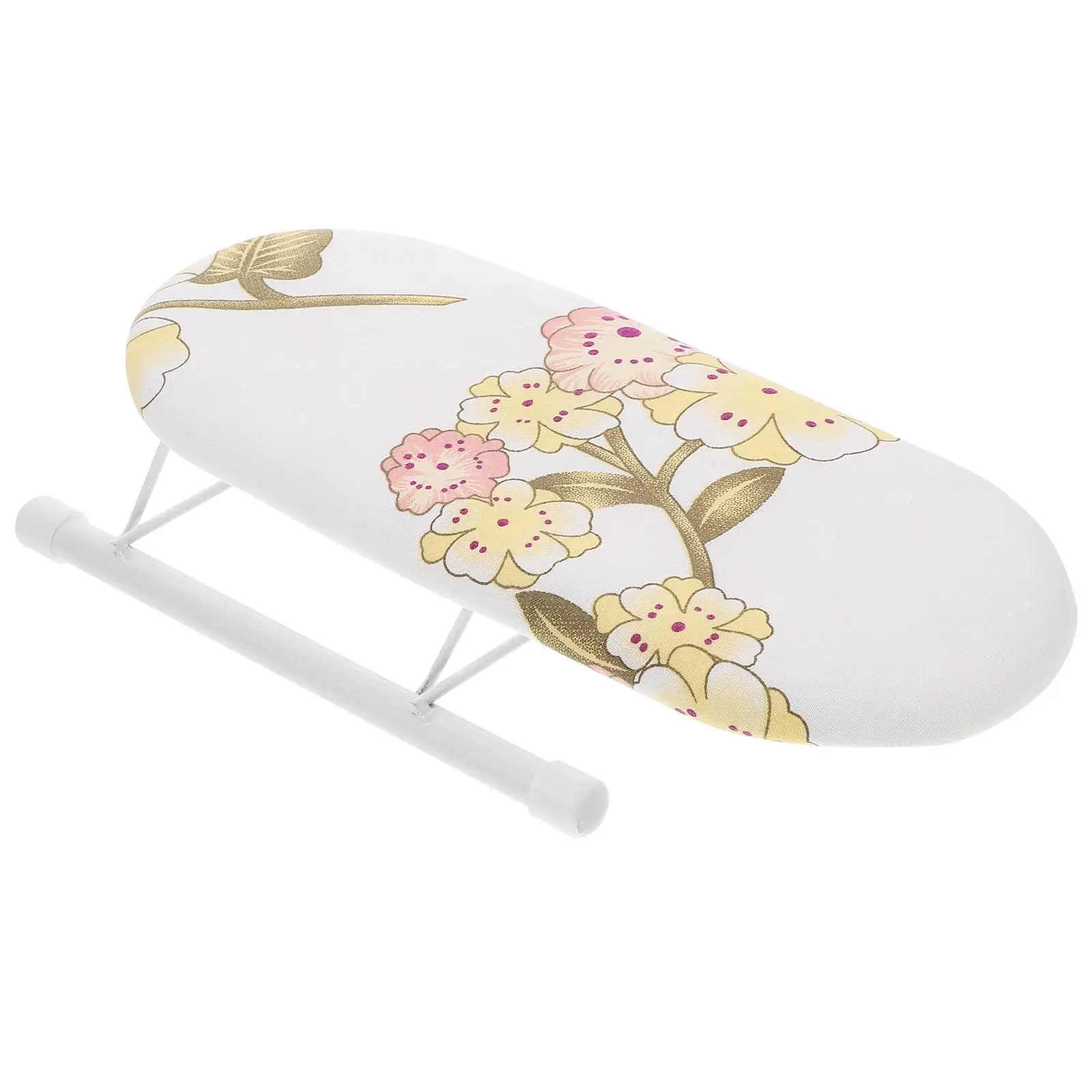 

Mini Ironing Board Foldable Use Plastic Travel Stool Clothing Hangers Heat Resistant Cover Non Slip Stable Design