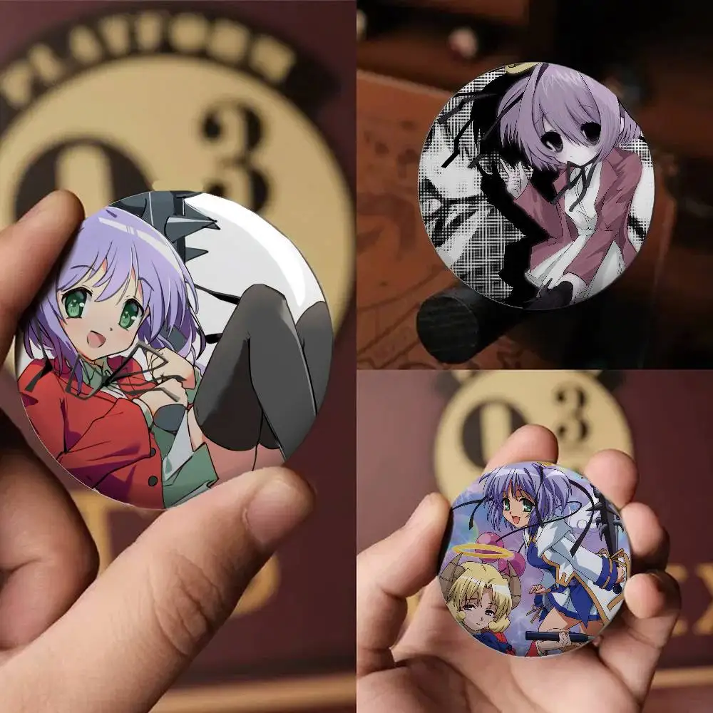 Аниме Bludgeoning Angel Dokuro-chan значки аниме круглый лазерный значок мультяшная брошь одежда аксессуары для рюкзака лацкан