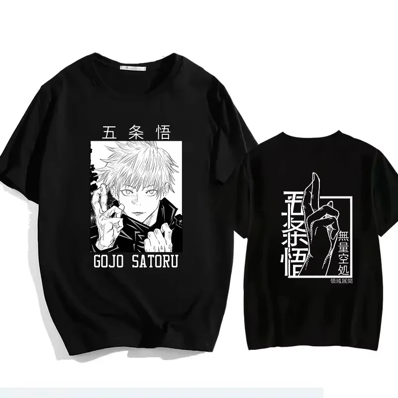 

Hot Gojo Anime T-shirt Unisex Manga Gojo Satoru Graphic T Shirts Short Sleeve Women Men Tee Y2k T-shirts Summer Tops