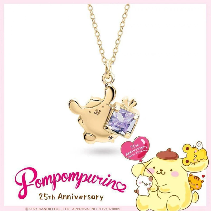 Sanrios Hellokittys Purindog Necklace Cute Cartoon Animal Pendant Necklaces Women Jewelry Trendy Perfect Gift for Girls Choice