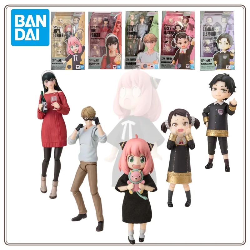 

Bandai SPY FAMILY Anime Figure SHF Anya Twilight Loid Yor Forger Thorn Princess Becky Damian High Poseability Toys For Boys Gift