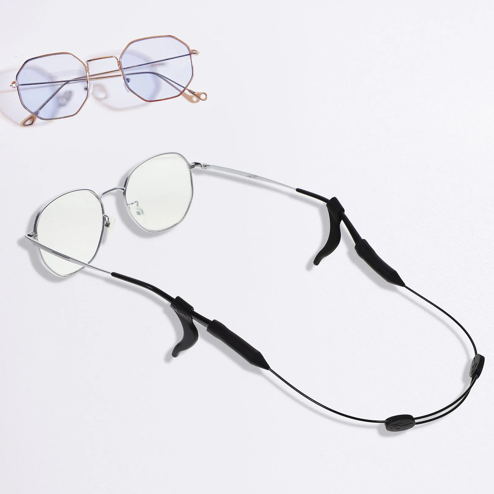

17pcs Glasses Rope Anti Slip Cover Silicone Ear Grips Sports Cushions Accessories Eyeglass Temple Tips Glass Retainers Myopia