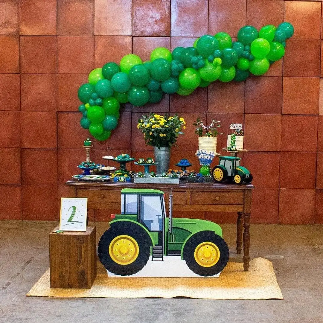 Farm Tractor Vehicle Series Cake Toppers Paper Banners for Boy\'s Farmland Tractor Birthday Party Decoration DIY Crafts Wrapping