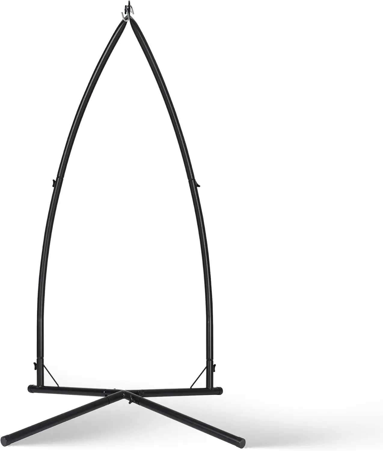 

Heavy Duty C Style Hammock Chair Stand for Patio, Porch - 360° Swinging, 450 lbs Capacity, Powder Coated Steel, Black