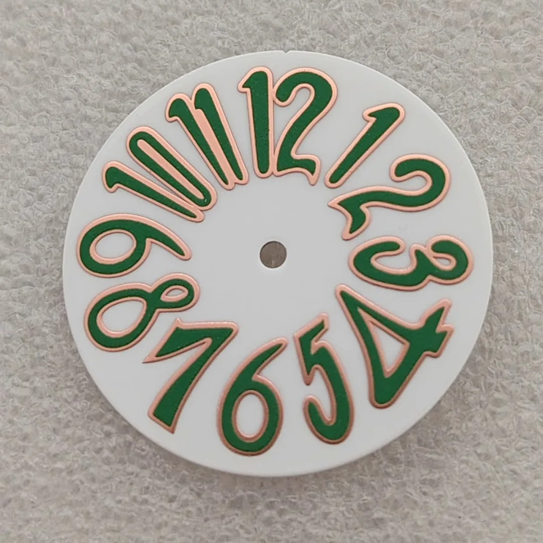 33.2mm Enamel Digital Watch Dial Multiple Color Literal Watch Faces DIY Personalized Watch Accessory for NH35 Movement