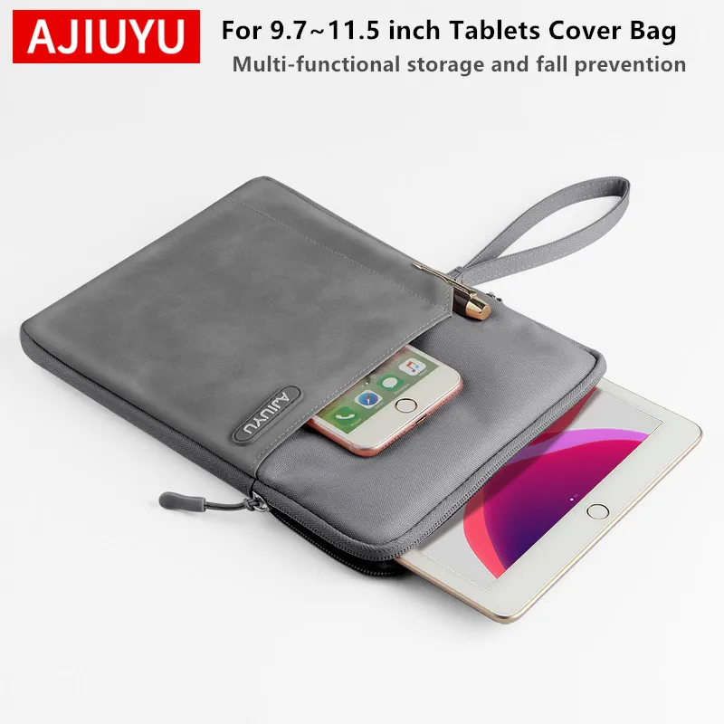 AJIUYU Handbag Case For iPad Air Pro Samsung Galaxy Tab Xiaomi Redmi Pad Xiaoxin Pad 9.7-11 inch Tablets Sleeve Bag Soft Cover