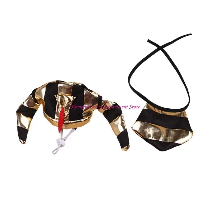  Necktie Pharaoh Dog Outfit Cosplay King Halloween Attire For Large Dog Comfortable Pharaoh Costume