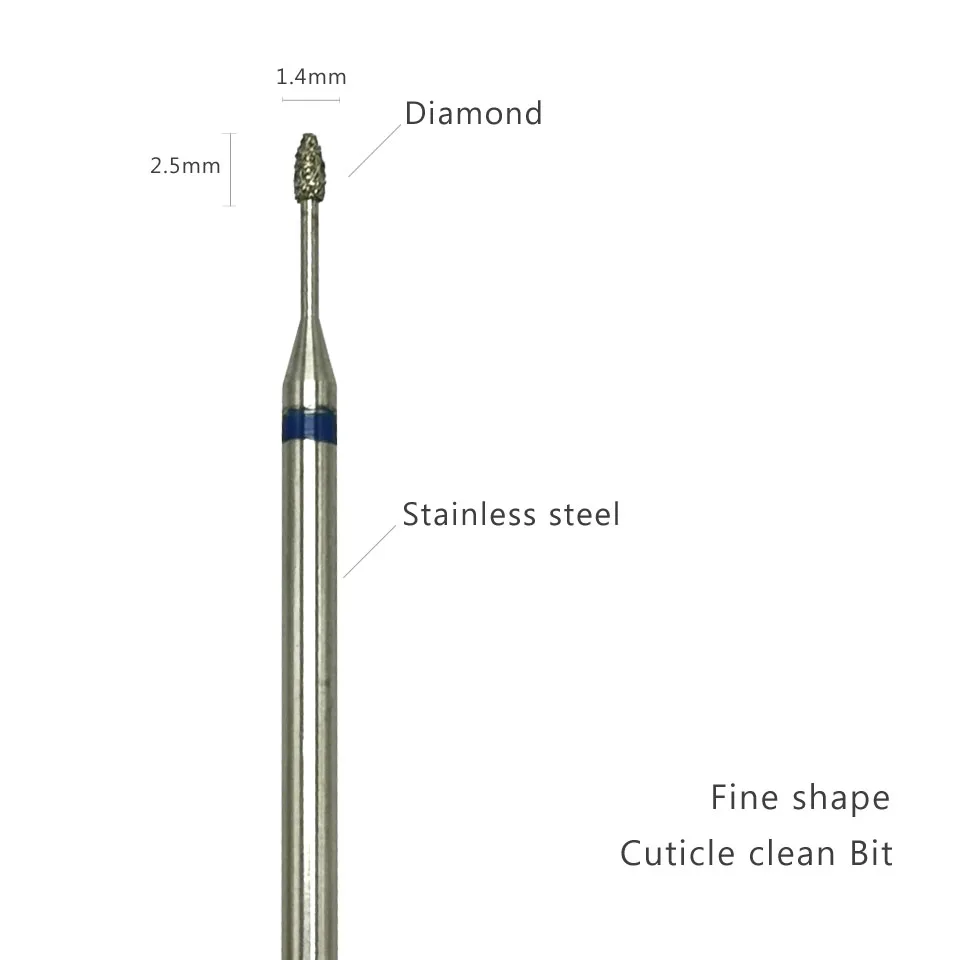 HYTOOS Russian Diamond Nail Drill Bit, Barrel Cuticle Burr, Electric Manicure Drills Accessories Supplier, 3.7*3.7mm