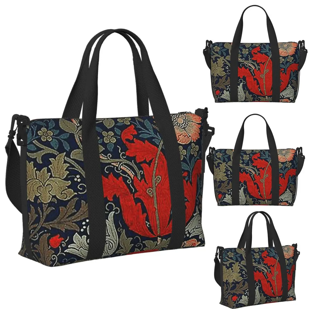 

Пляжная дорожная сумка William Morris Compton на заказ, большая вместительная сумка-тоут для спортзала, спортивная женская дорожная сумка для покупок