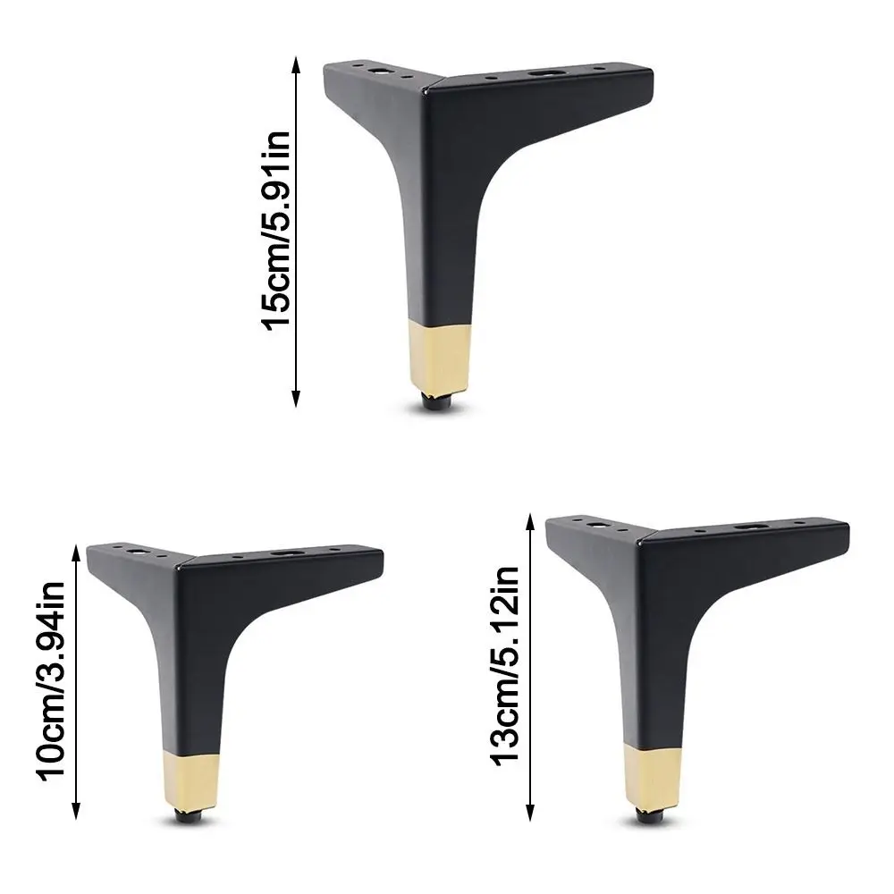 Metal Furniture Legs Replacement Wear-resistant Cabinet Legs Triangle Anti Scratch Cupboard Sofa Chair Feet