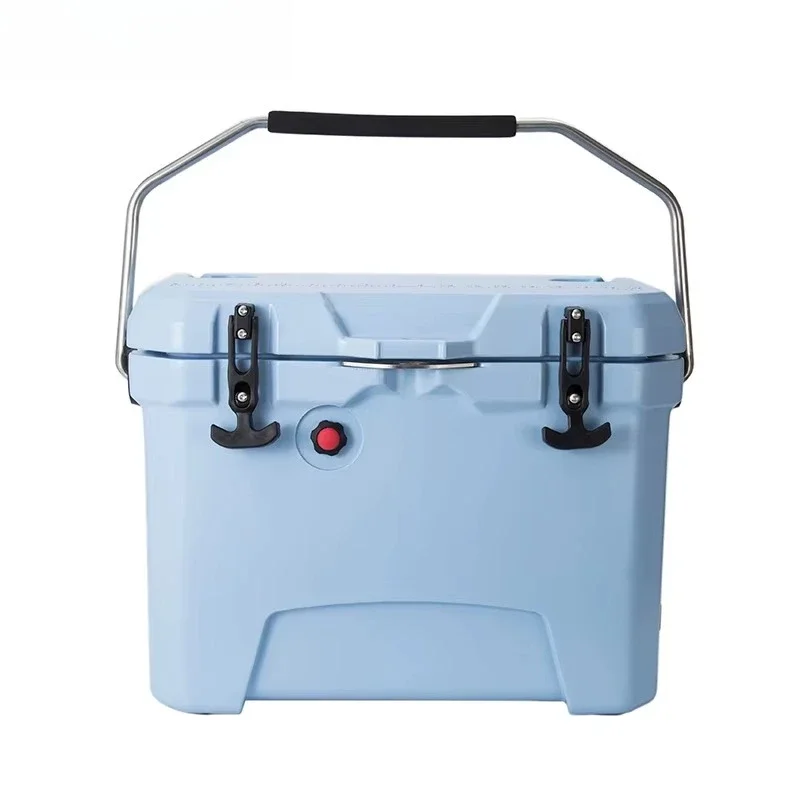 Portable Plastic Insulated Ice Cooler for Outdoor Use - Long-Lasting Cold Retention Fresh Beer Can Holder