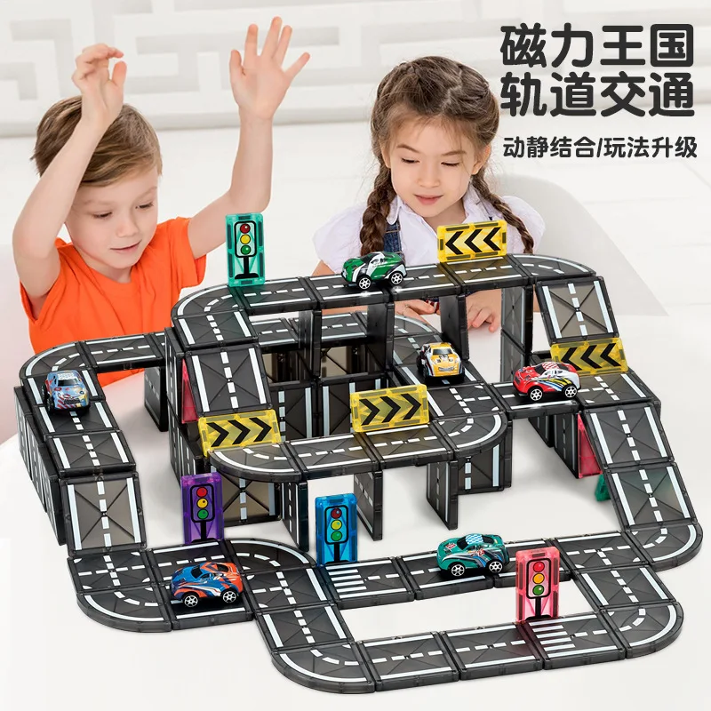 Magnetic Building Block Urban Traffic Road Strong Magnetic 4 Magnetic Building Block Urban Traffic Road Strong Magnetic