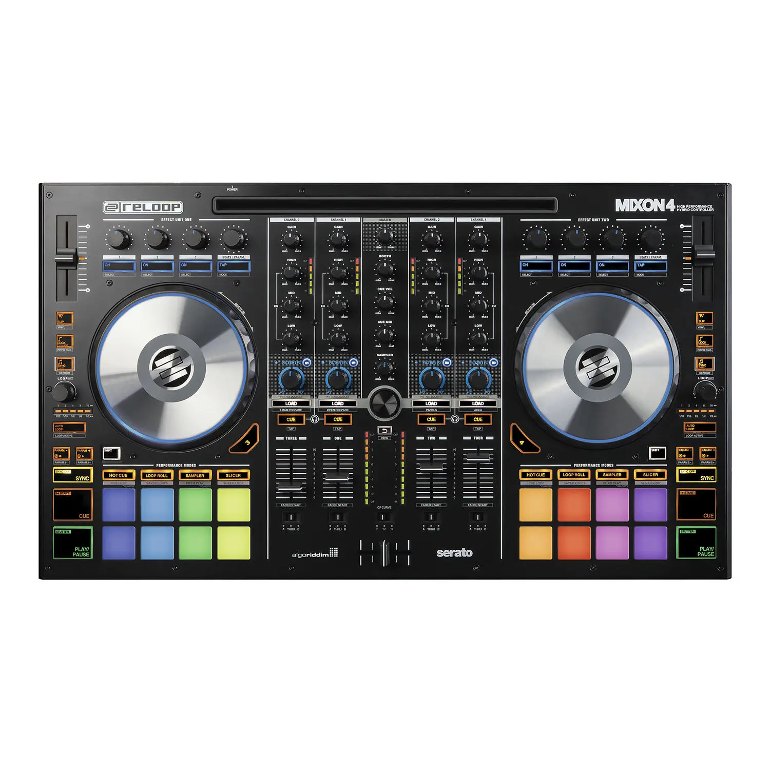 Controlador de DJ Profesional de 4 Canales Reloop Mixon4, Software Linen, Serato/DJay/iPad