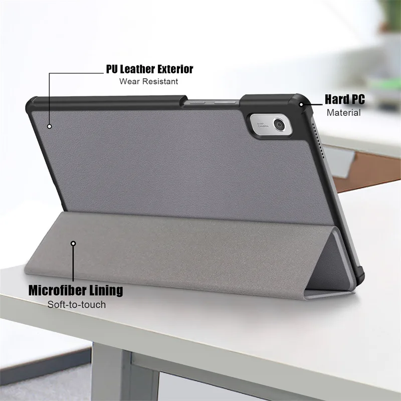 Dreifach faltbare Hülle für Lenovo Legion Y700 8,8 Zoll mit Auto-Wake-Sleep-Funktion, stoßfeste Kunstlederhülle für Gaming-Tablet. – Detail 5