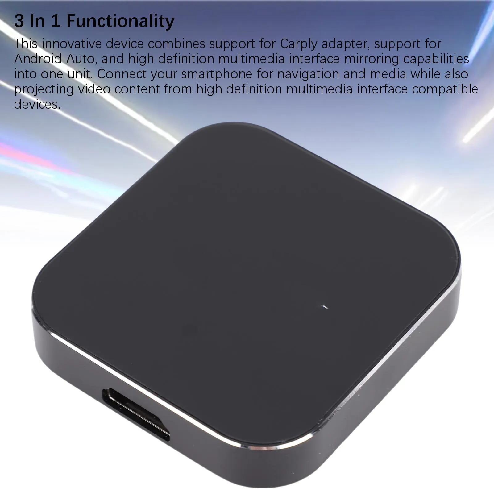 Auto Wireless Adapter 3 in 1 Design Multifunctional Auto High Definition Multimedia Interface Adapter Wireless Auto Car Adapter