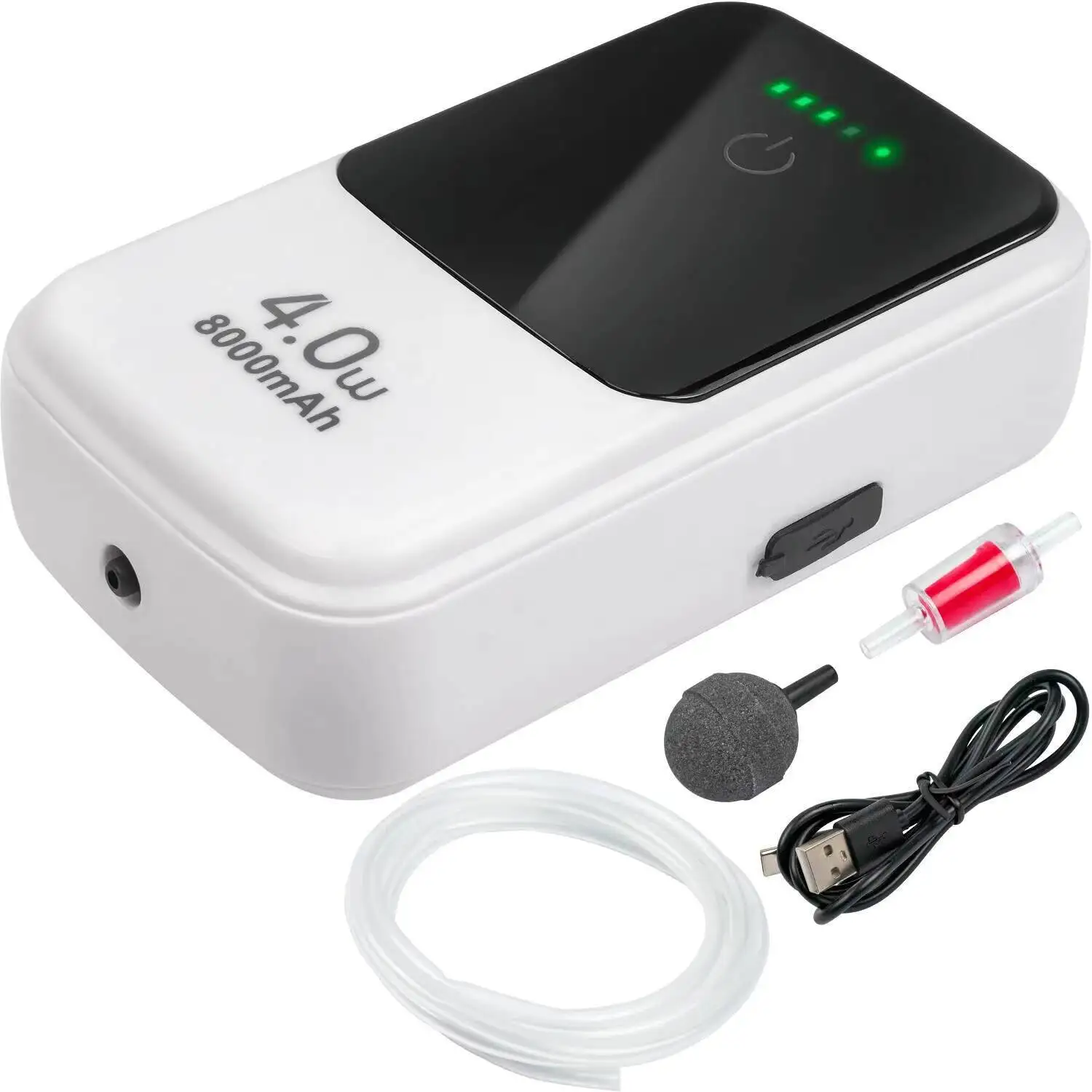 Ghosthorn USB Rechargeable Lithium Battery Powered Aquarium Air Pump With Super Quiet Structure, Portable Live Bait Aerator