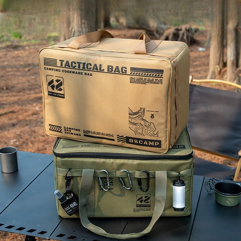 Large Capacity Outdoor Tactical Gear Storage Box Heavy Duty Waterproof Camping Equipment Organizer with Stackable Design