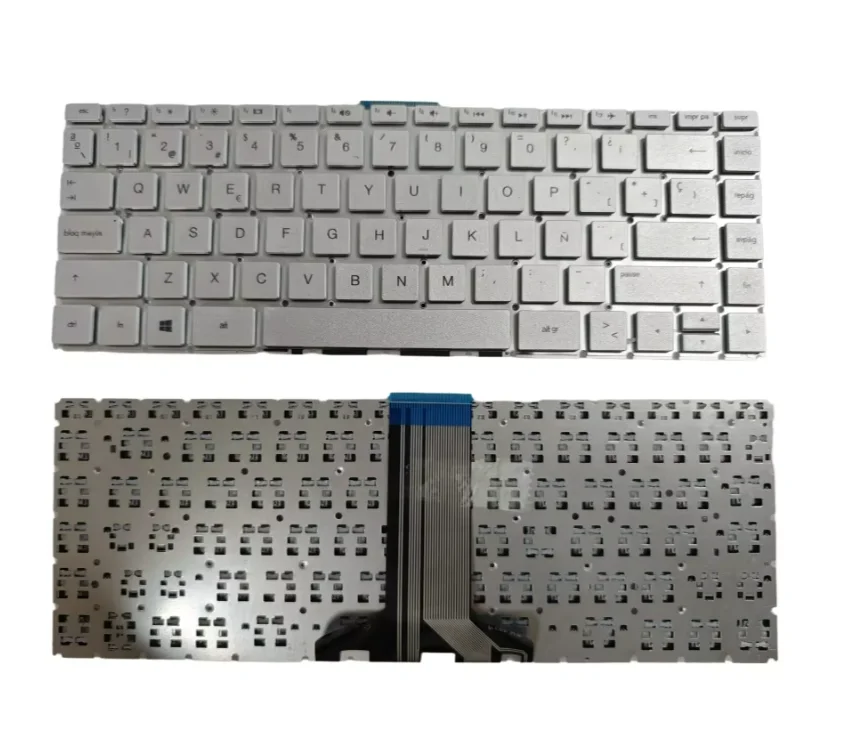 Teclado Espanhol para HP Pavilion 14-BA 14T-BA 14-BS TPN-W125 Q186 Q189 Q187 Q186 Q189 Q187 W125 240 G6 246 G6 245 G6 Não Retroiluminado