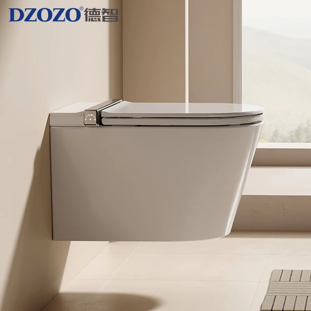 S005 Light Smart Wall-Hung Smart Toilet with Sensor Heating APP Control Automatic Flush Elongated Smart Toilet Bowl Seat - Image 2