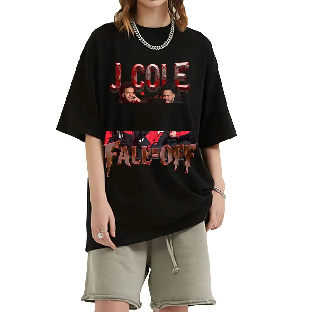 

Rapper J Cole The Fall Off Graphic T Shirt Men Women Hip Hop Fashion Casual T-shirts Oversized Short Sleeve Streetwear Unisex