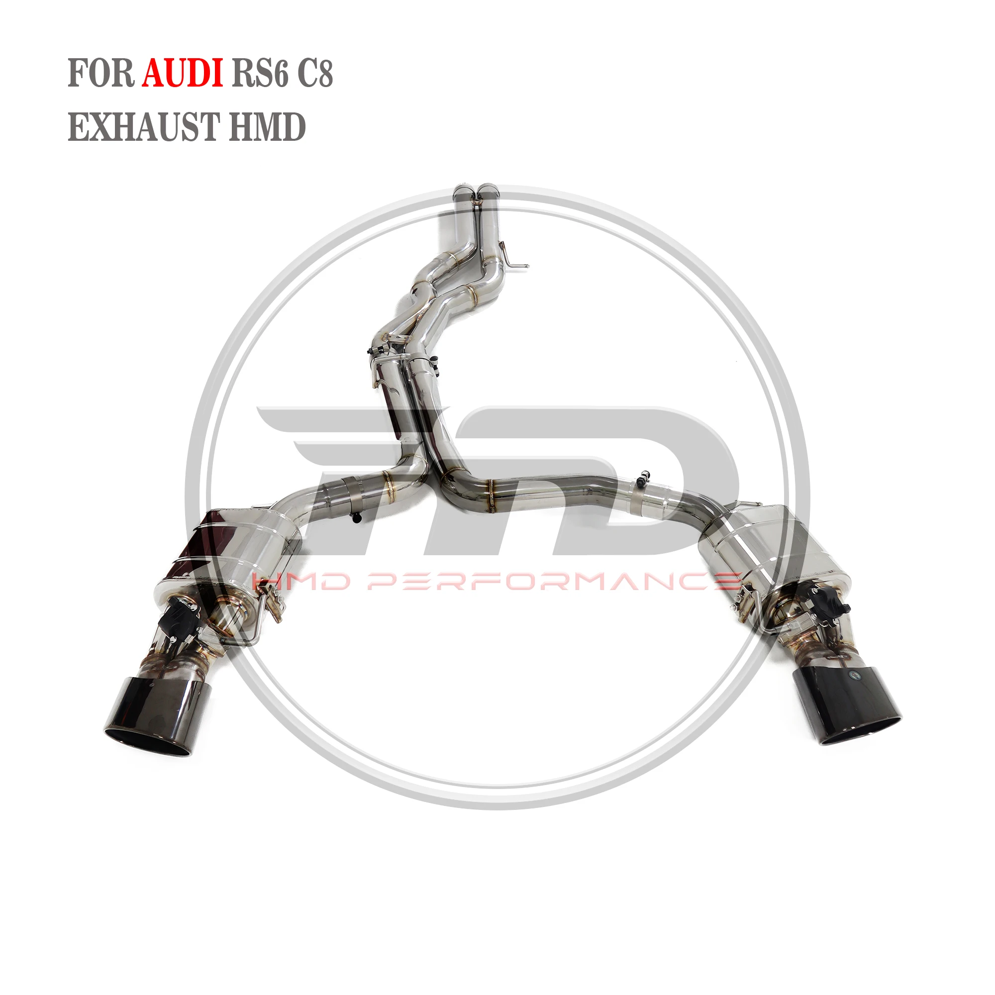 

HMD Stainless Steel Exhaust System Performance Catback for Audi RS6 RS7 C8 4.0T 2020+ Muffler With RS Style Tips