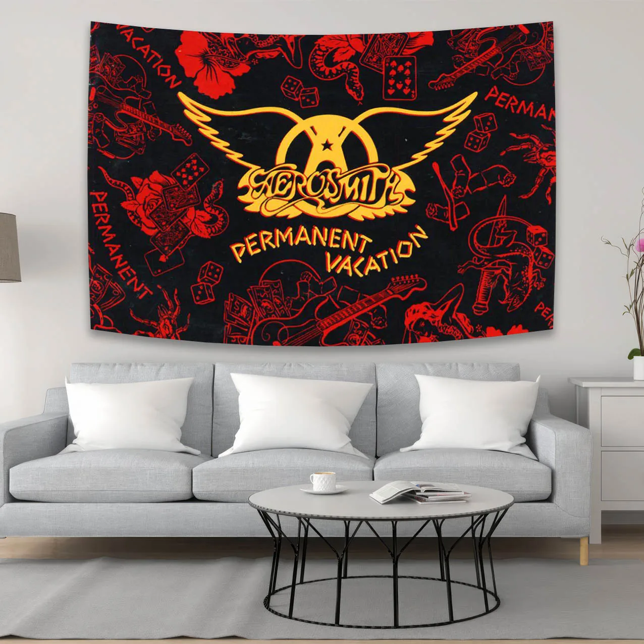 A-Aerosmith Band Wall Hanging Tapestry Custom Aesthetic Room Decor Art Decorative Bohemia Tapestry Or Flag