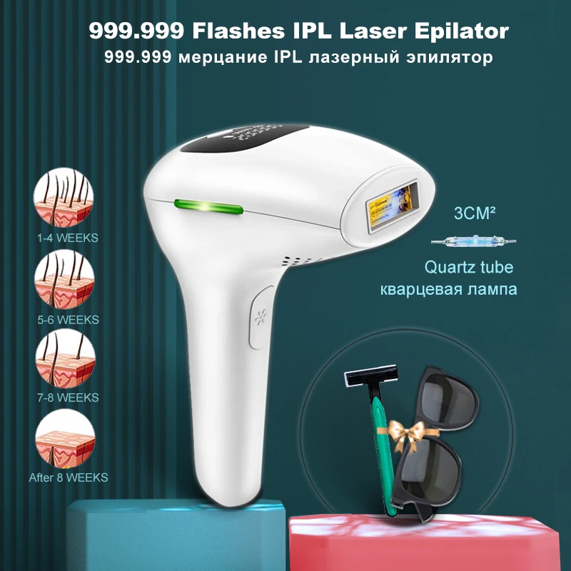 

999900 Ipl Photoepilator Laser Hair Removal Device Permanent Laser Epilator Armpit Hair Removal Depilator Laserowy Machine