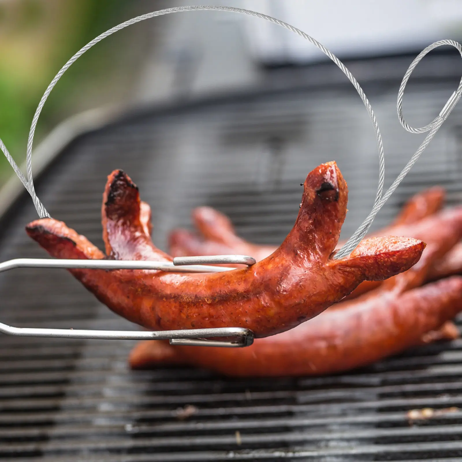 

2 шт. многоразовые шампуры из нержавеющей стали для гриля, мяса, овощей, кебабов, для жарки на открытом воздухе, для кемпинга, инструменты для барбекю