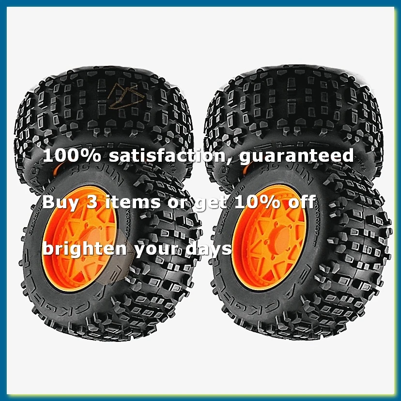 ●4Pcs 170mm 1/7 1/8 Stunt Truck Tire 12/14/17mm Wheel Hex for Sledge ARRMA KRATON Outcast ,3