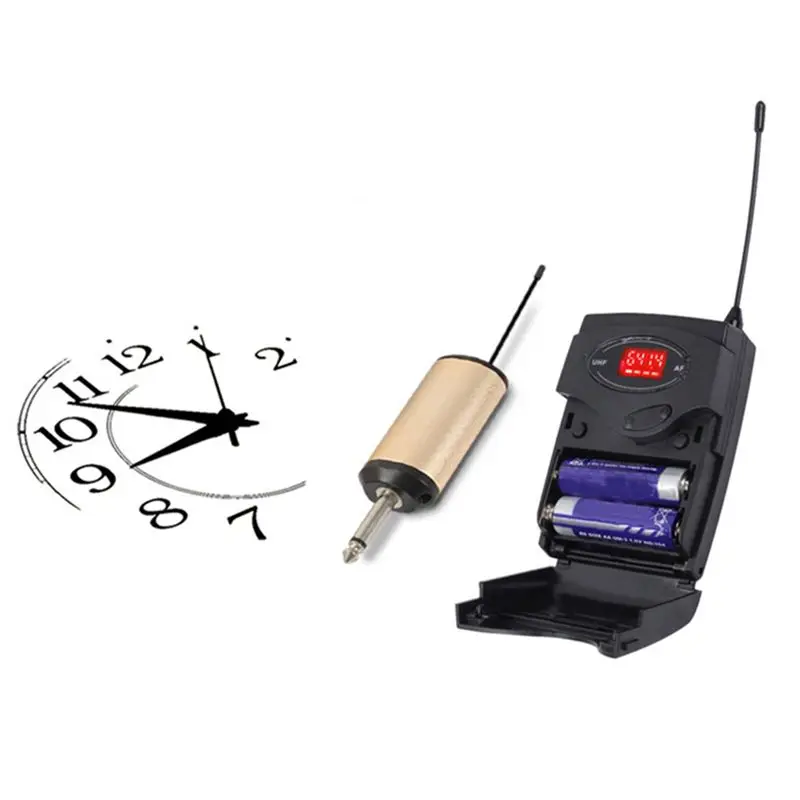 Exquisite-2X Wireless Microphone System,Wireless Microphone Set With Headset & Lavalier Lapel Mics Beltpack Transmitter Receiver
