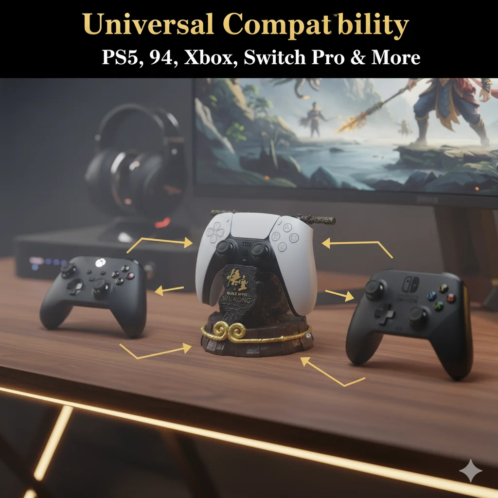 

Wukong Style Game Controller Holder Compatible with PS5 PS4 Xbox Switch Console Stand Creative Display Rack Gamer Gift Ornament