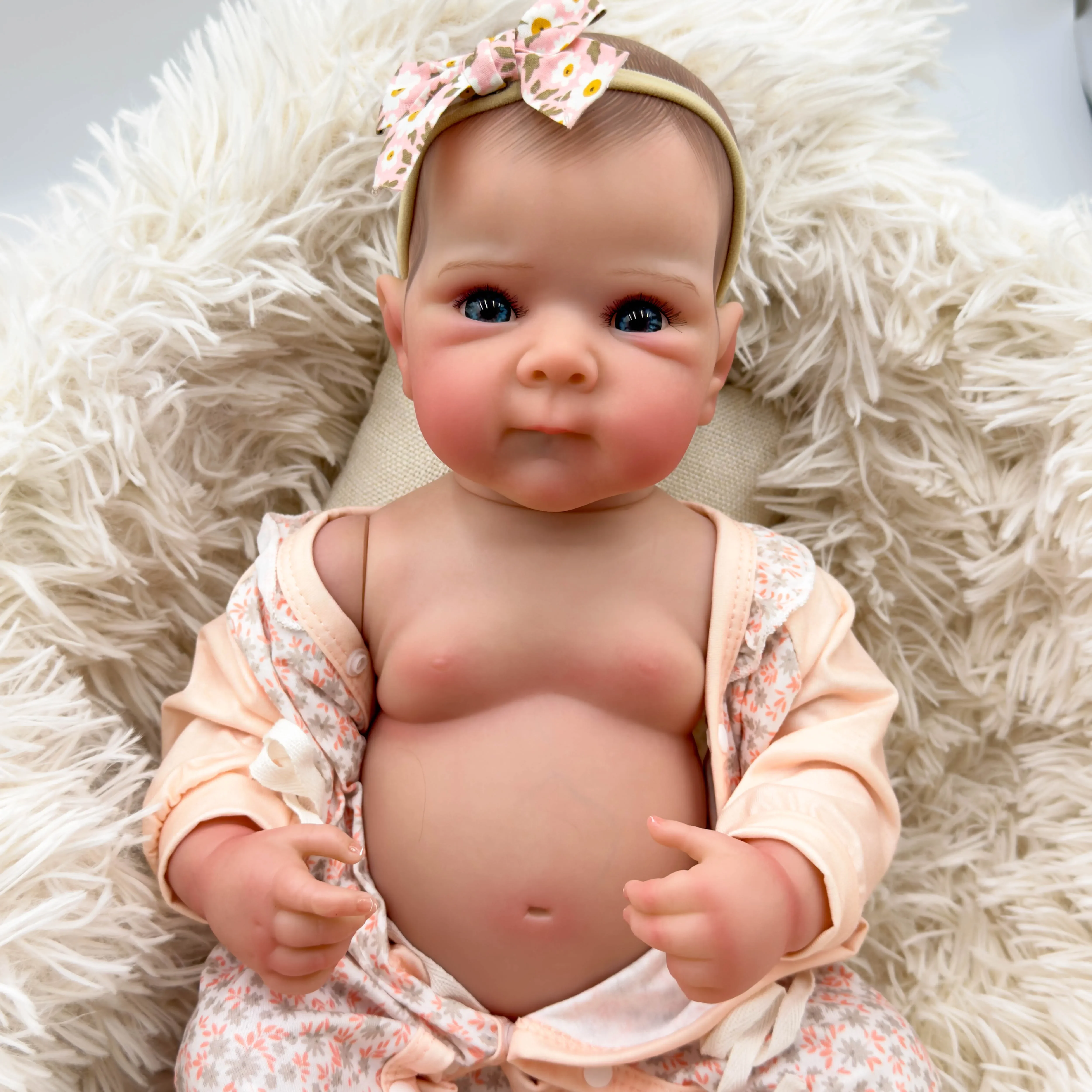 

NPK 19Inch Bettie Full Body Collectible Art Doll Soft Silicone Bebe Doll water proof Bath Toy Girl Doll Hand Detailed Painting