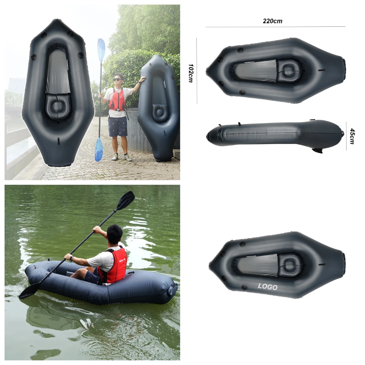 Ready To Ship 210D TPU Ultra Lightweight Roll Top Closure Ultralight Packraft