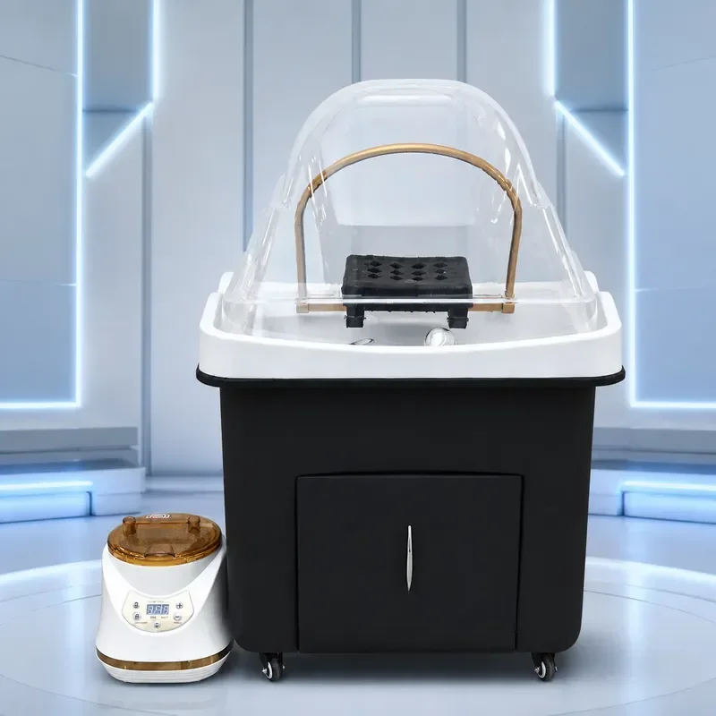 Portable Mobile Head Therapy Device Splicing Shampoo Machine Water Circulation Fumigation Grafting Beauty Bed Barber Shop
