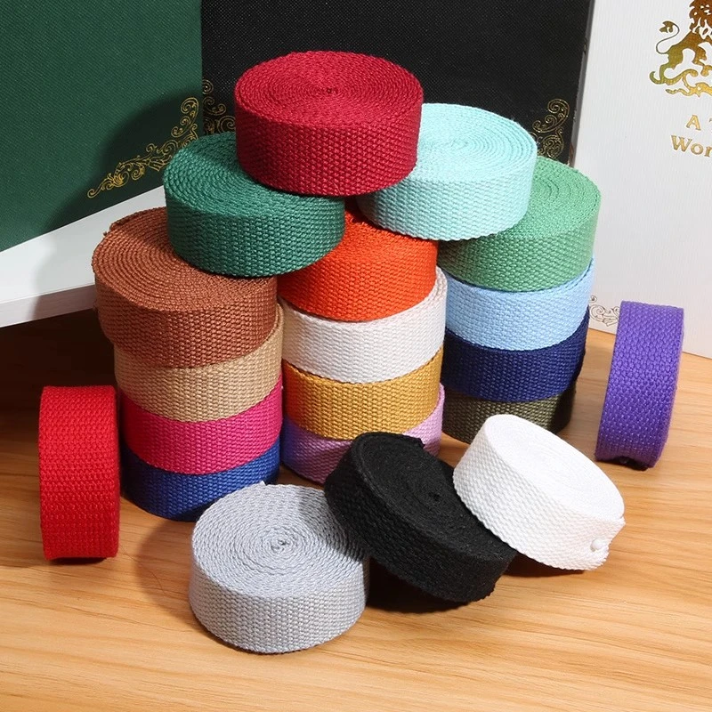 New 10 meters 25/32/38mm Webbing Polyester Cotton Canvas Webbings Ribbon for Backpack Strap Belt Tape Garment Woven Band