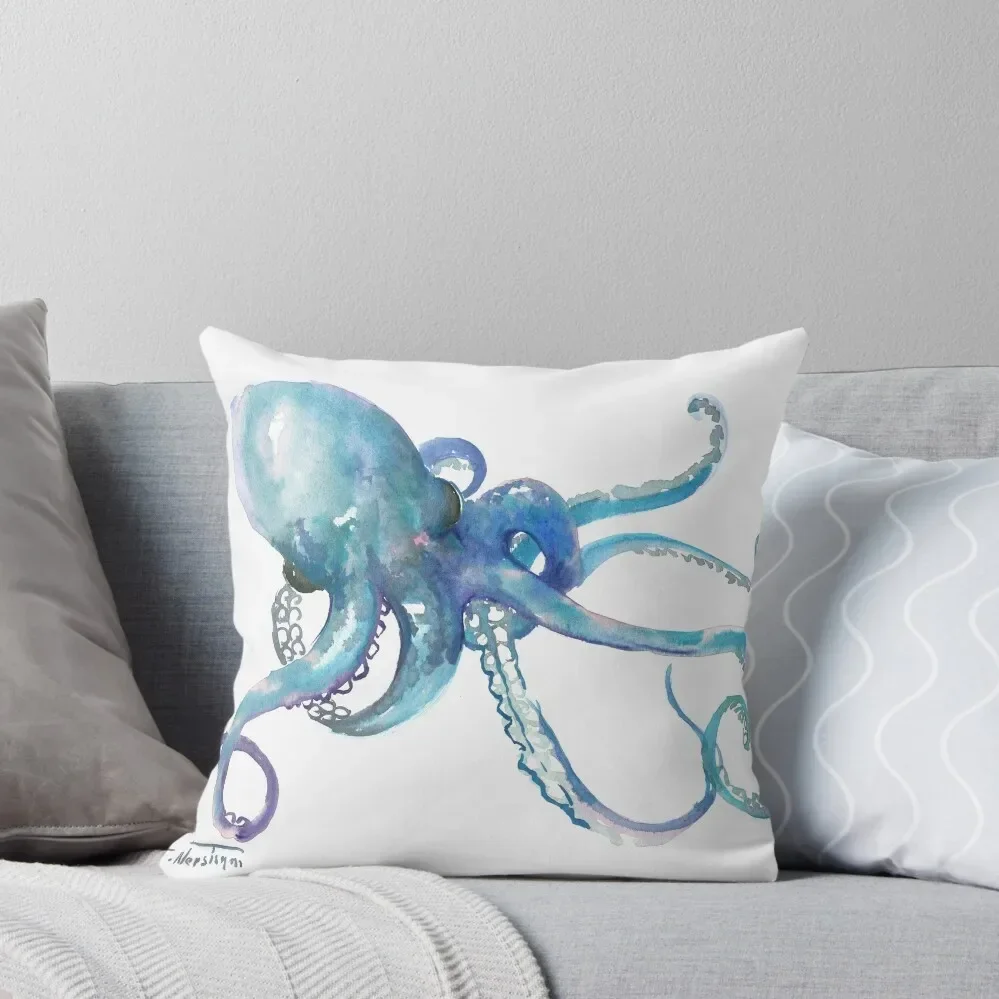 Octopus. Blue OCtopus design Throw Pillow pillowcases for sofa cushions Christmas Covers Throw Pillow Covers Pillow