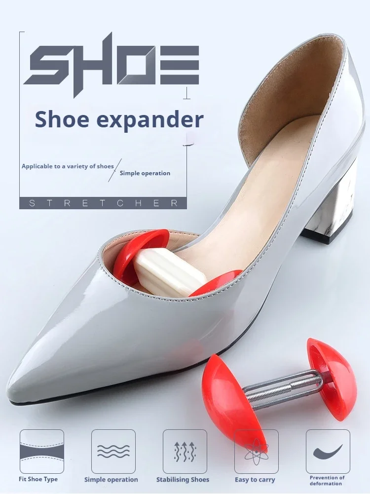 4er-/6er-Set rutschfeste Schuhspanner für Herren & Damen – verstellbare Mini-Schuhdehner – rote Schuhformer für High Heels – Detail 2