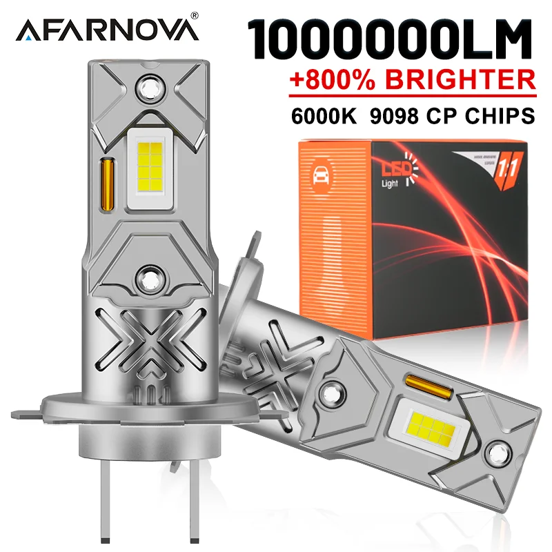 

2 шт. Turbo H7 светодиодный 1000 Вт дальнего ближнего света Canbus безошибочная автомобильная фара H7 светодиодный чип CSP автомобильная дальняя лампа 1000000LM