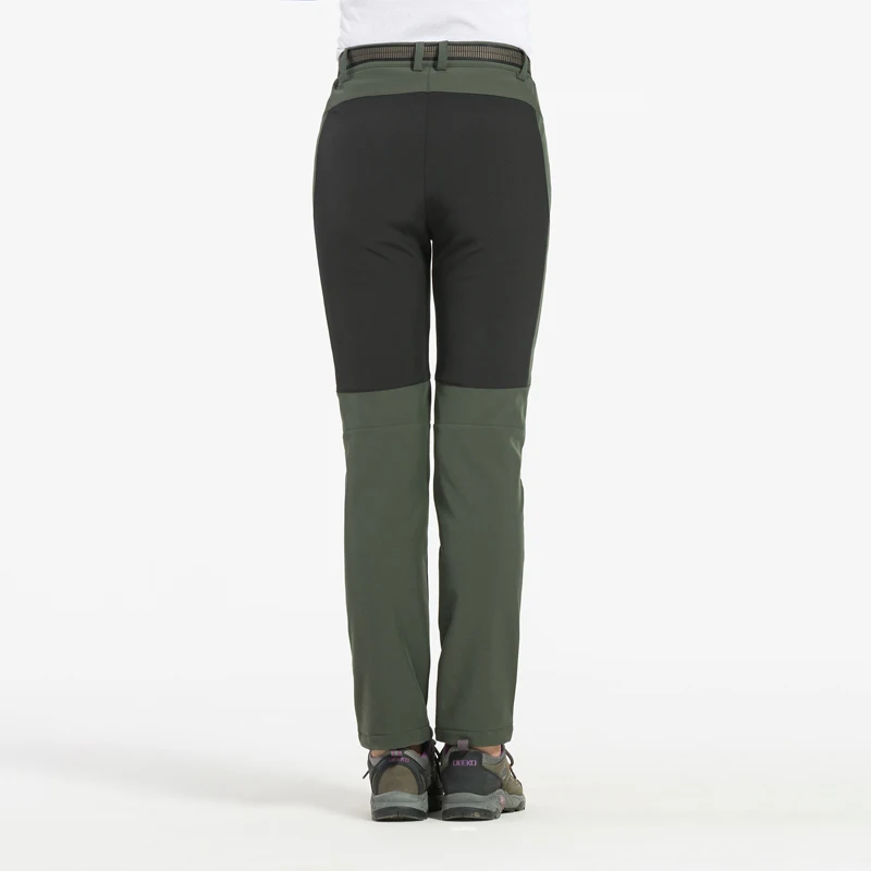 JNLN Thick Warm Fleece Winter Pants Women Waterproof Hiking Trekking Camping Skiing Soft Shell Pants Outdoor Windproof Trousers