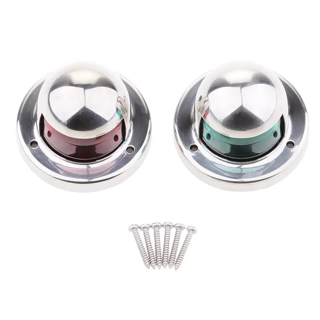 Navigation Lights Red Green 112 Degree Visibility 1 Nm Marine LED Light Set for Boat Bow Safety