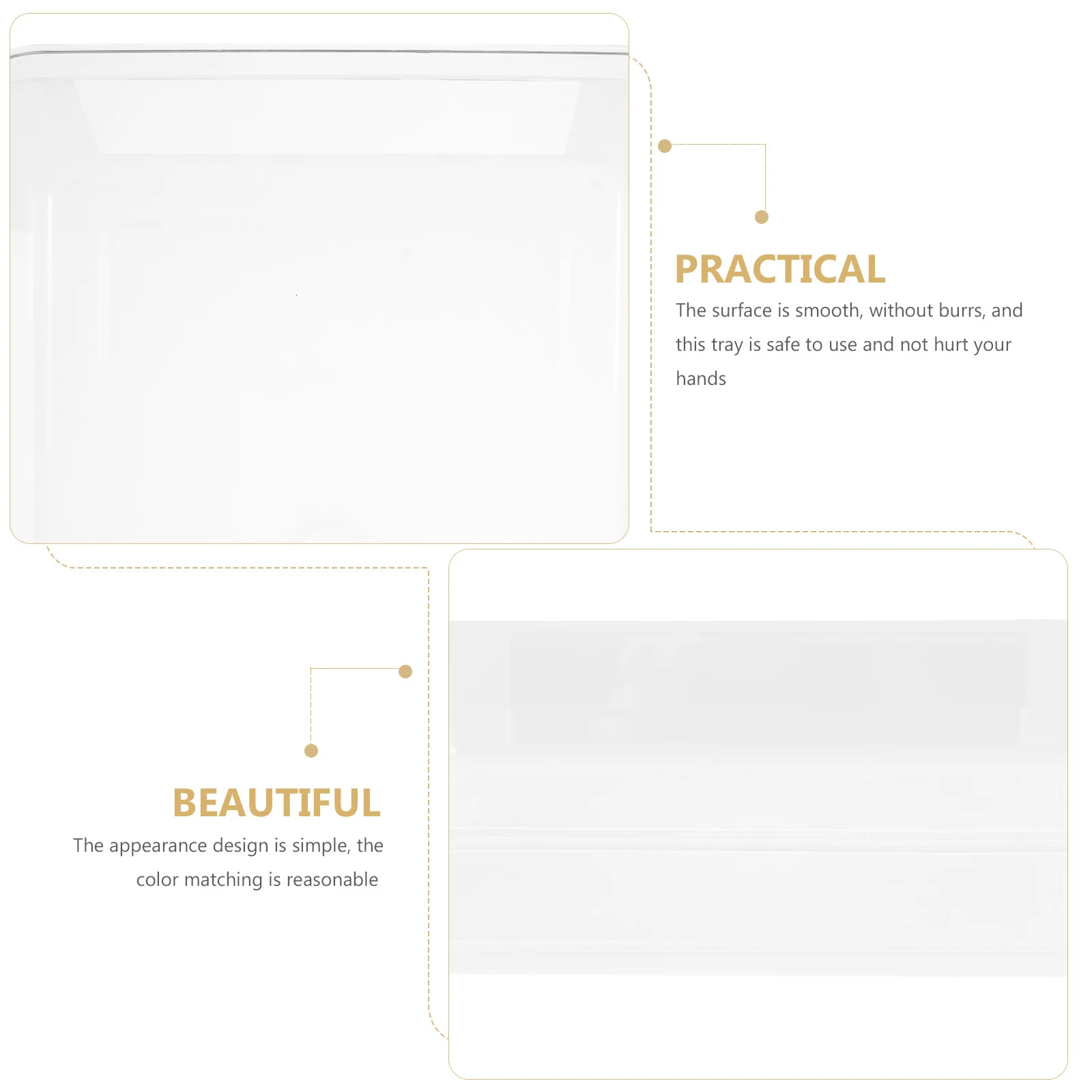 

Large Acrylic Serving Tray for Food Display and Organization Clear Storage Tray for Desserts Fruits Bread Breakfast Tea Party