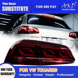 AKD Tail Lamp for VW Touareg LED Tail Light 2011-2018 Touareg Rear Fog Brake Turn Signal Automotive Accessories