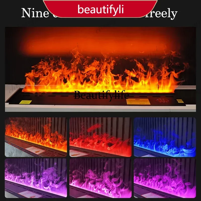 01A Automizing 5d Simulation Flame Vapor Mist Electric Fireplace Water Steam Remote Control Eco-Friendly Humidifier