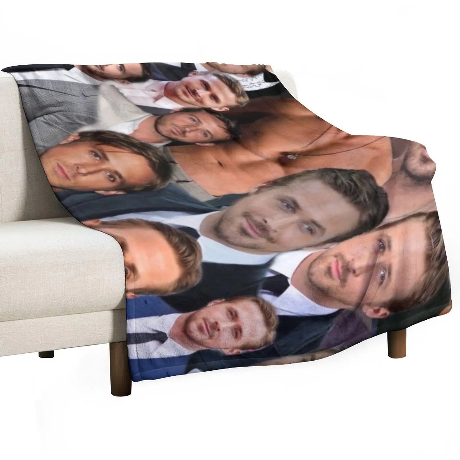 

ryan gosling photo collage Throw Blanket Flannel Fabric Polar Travel Thermal Blankets
