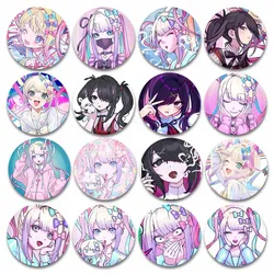 Needy Girl Overdose Cute Cartoon Button Pin Pixelation KAngel Ame-Chan Gothic Lolita Brooch Badge Bag Decor Fans Collect 50mm