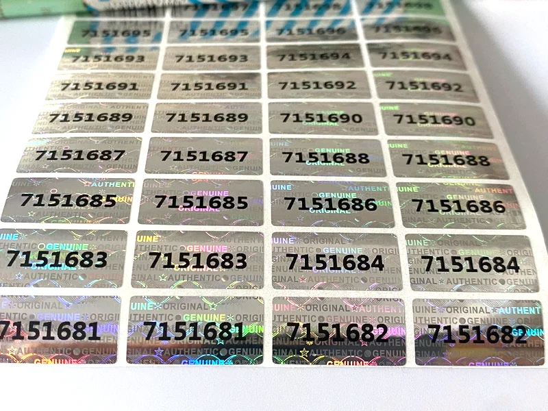 600pcs Security Hologram Warranty Void Label Tamper Evident Stickers, duplicated number with tracking number