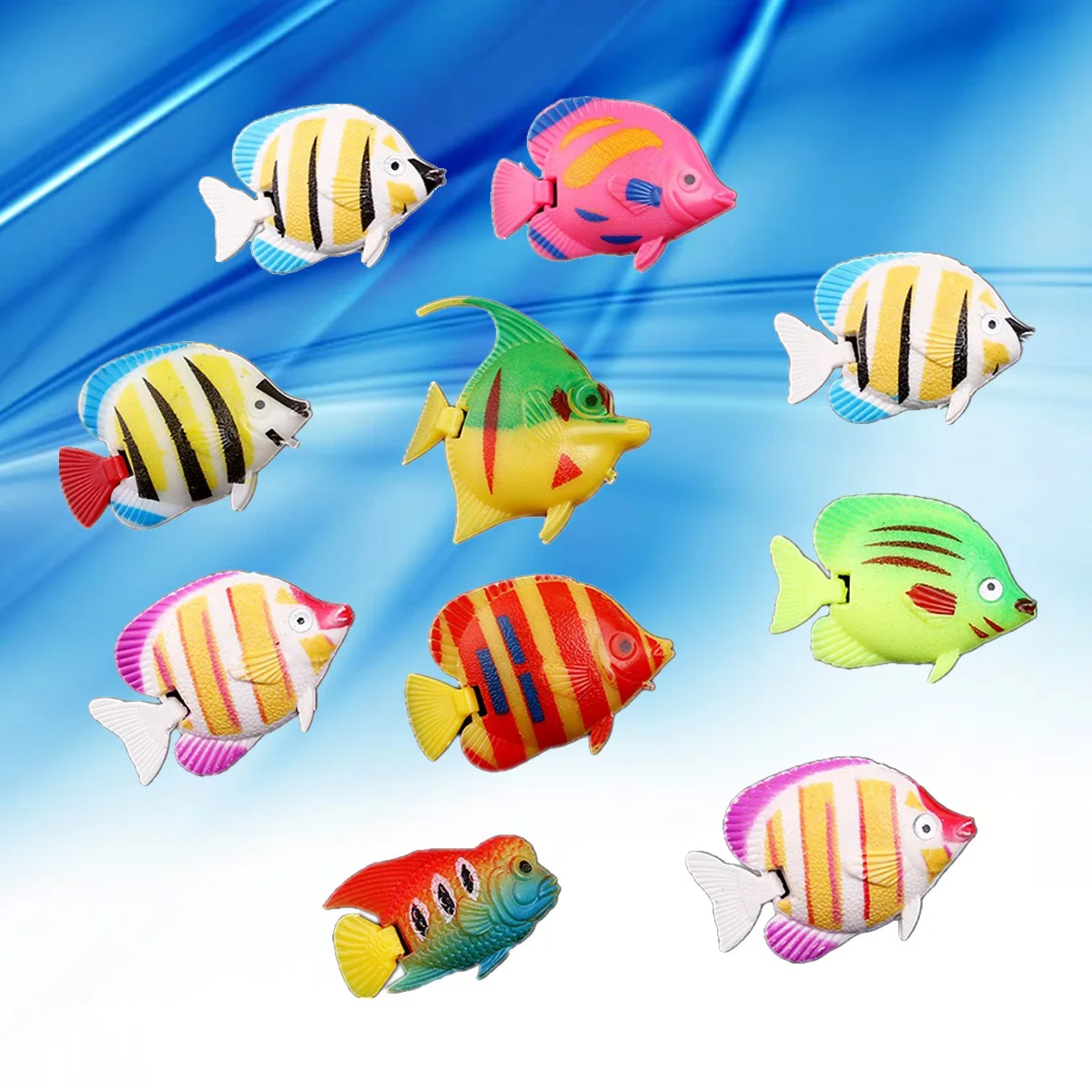 

10pcs Simulation Plastic Fish Artificial Aquarium Decoration Floating Vivid Fish Tank Ornament For Kids Pet Supplies
