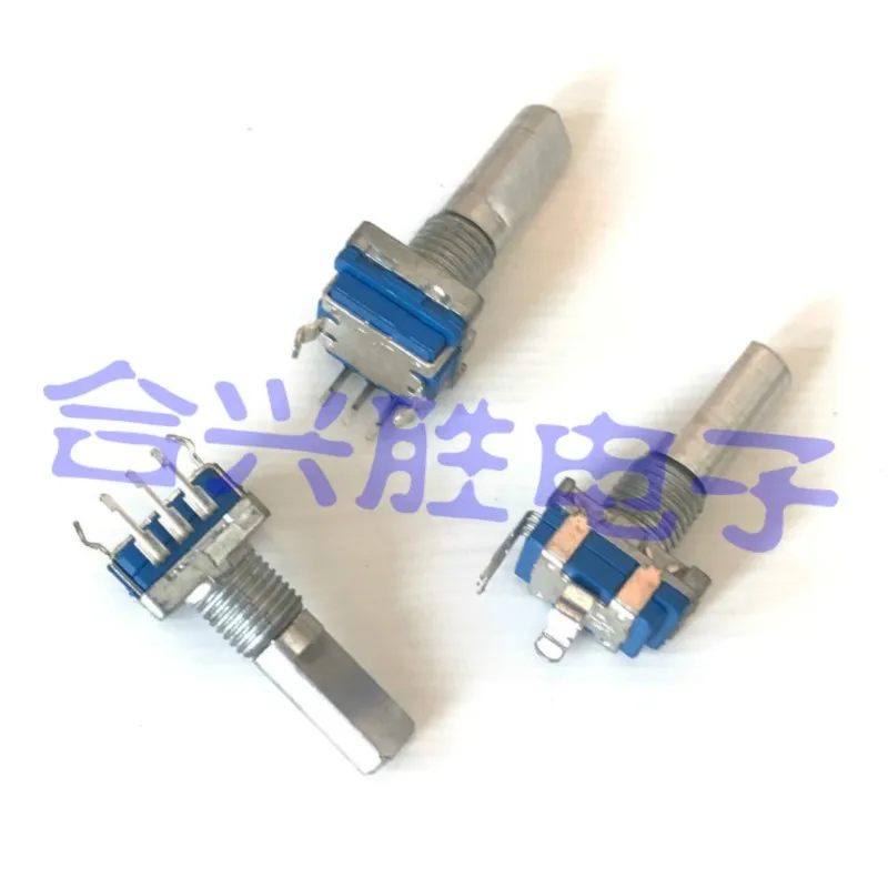 

2 шт. EC11 поворотный энкодер без переключателя без позиционирования 20-импульсная цифровая навигация автомобильный аудио потенциометр громкости вал 20 мм