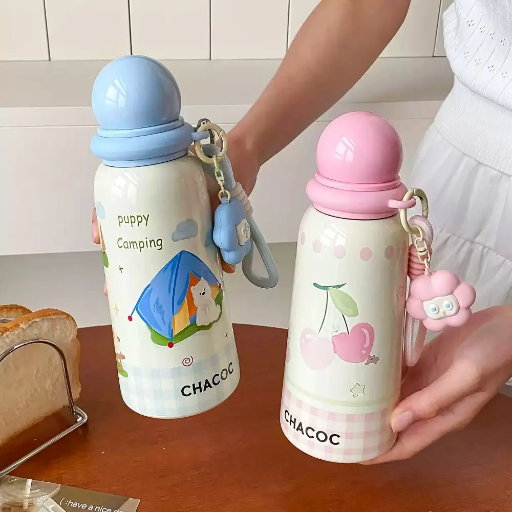 

400 мл изолированная чашка с милым принтом, изоляционные или охлаждающие автомобильные чашки для воды с ручными вакуумными соломенными чашками для мальчиков и девочек