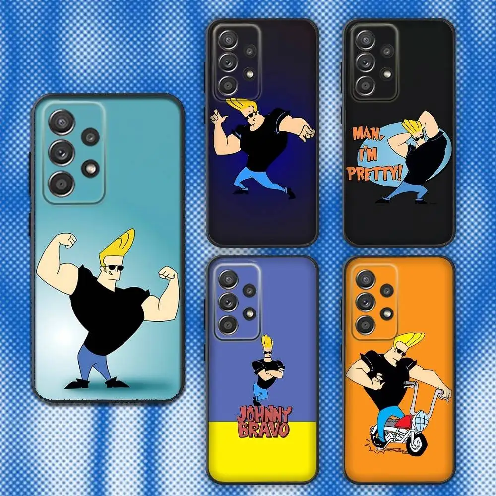 

Anime J-Johnny Bravo Phone Case For Samsung S25,S24,S21,S22,S23,S30,Ultra,S20,Plus,Fe,Lite,Note,10,9,5G Black Cover